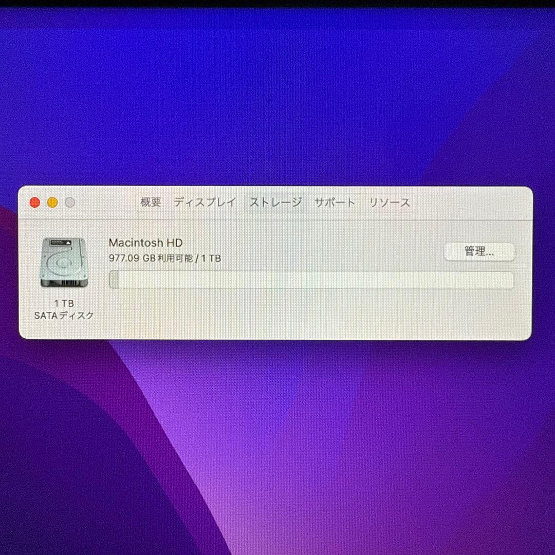 iMac 21.5インチ (Late 2015) 8GB 1TB