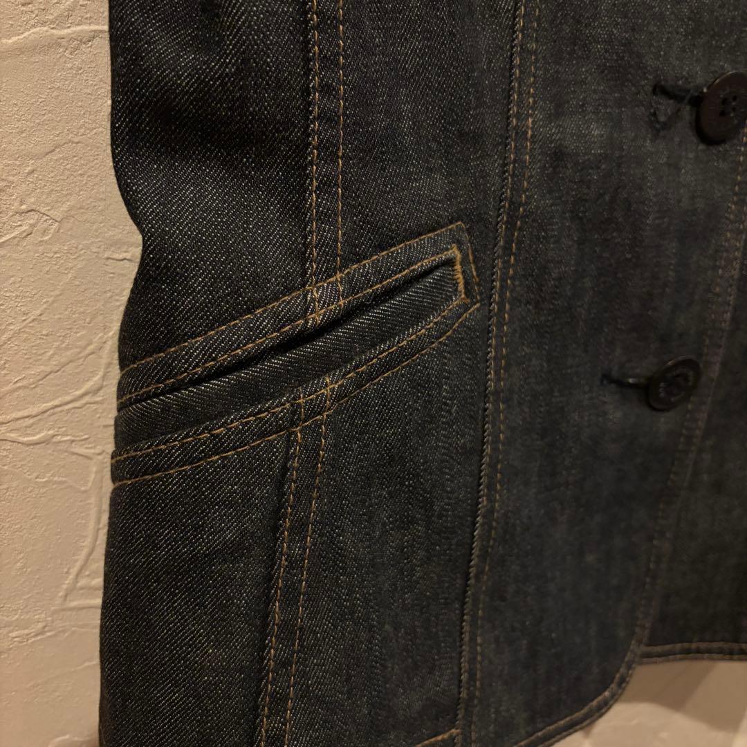 美品 バーバリーロンドン デニムジャケット ジージャン 濃紺 ノバチェック L