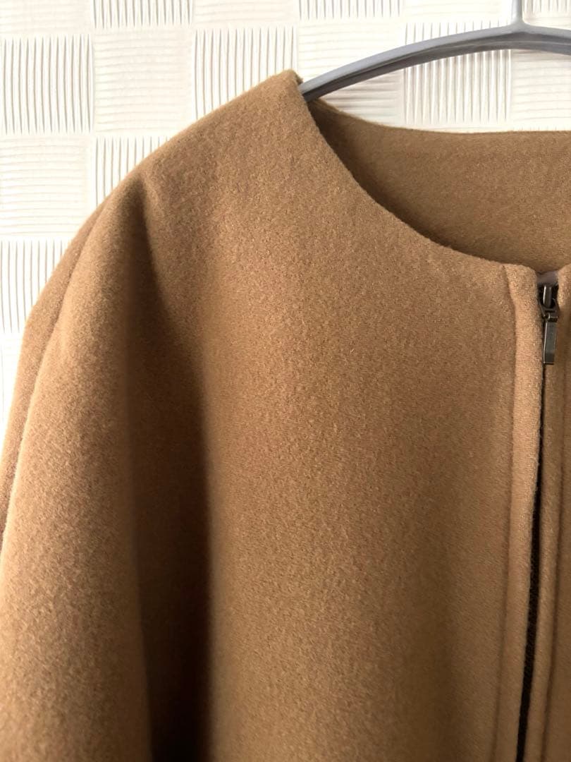 ビアズリー ウールポンチョコート　キャメル　美品　最終価格