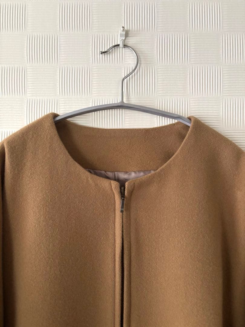 ビアズリー ウールポンチョコート　キャメル　美品　最終価格