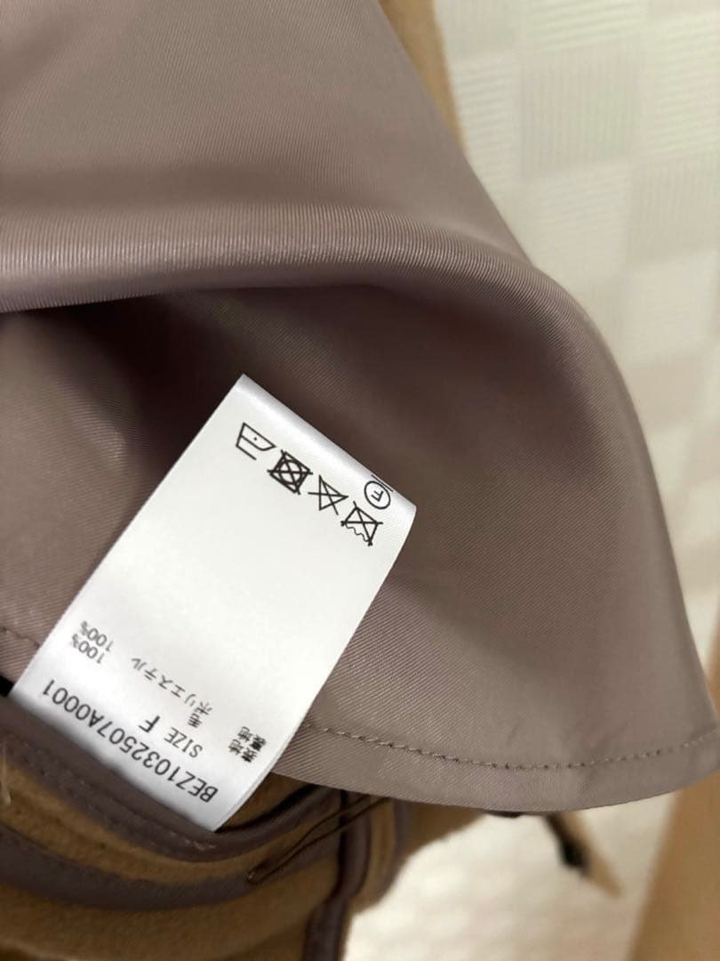 ビアズリー ウールポンチョコート　キャメル　美品　最終価格