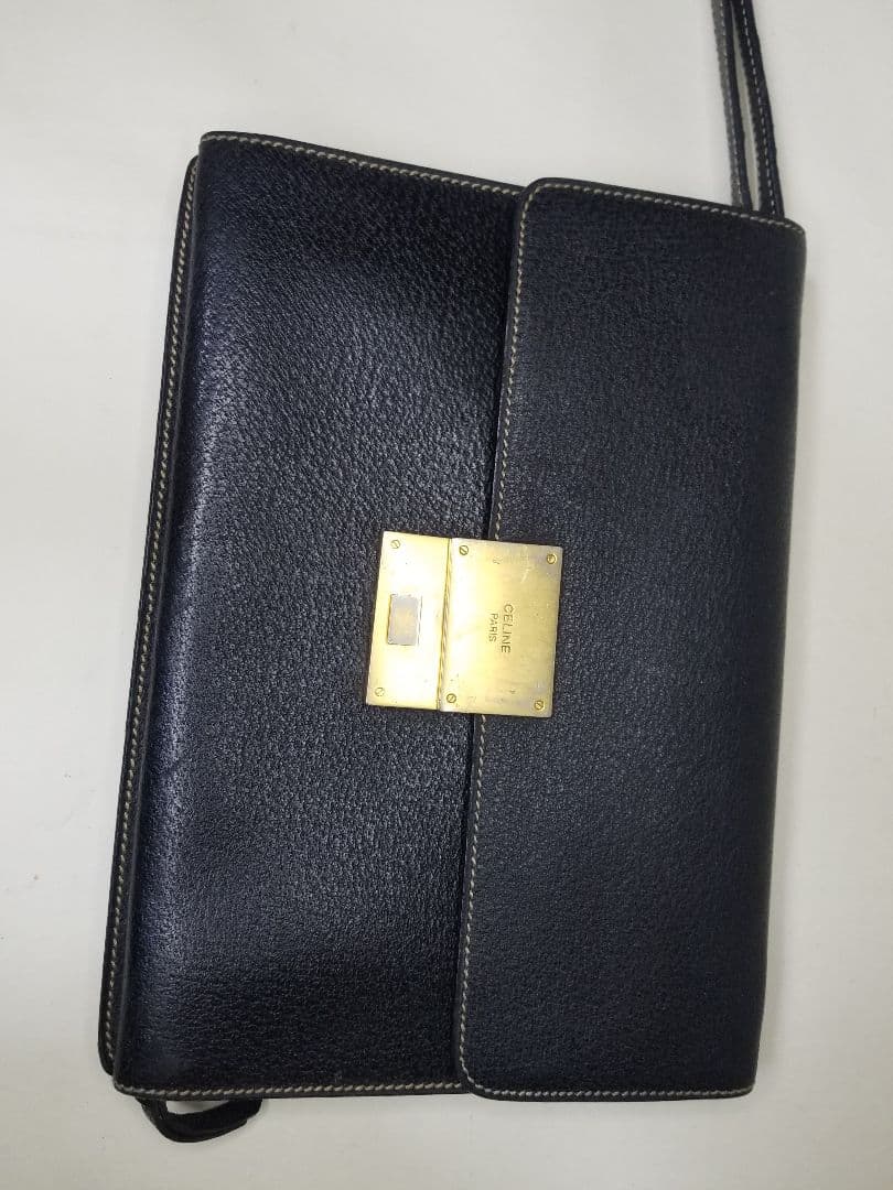 セリーヌ 3クラッチバッグ、セリーヌ マカダム 2ハンドポーチブラウン、ブラック