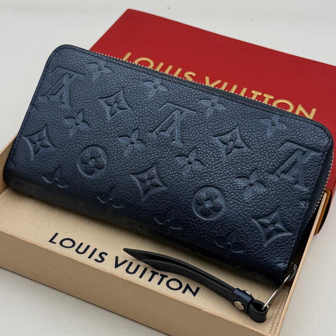 【極上美品】ルイヴィトン アンプラント ジッピーウォレット メタリックブルー