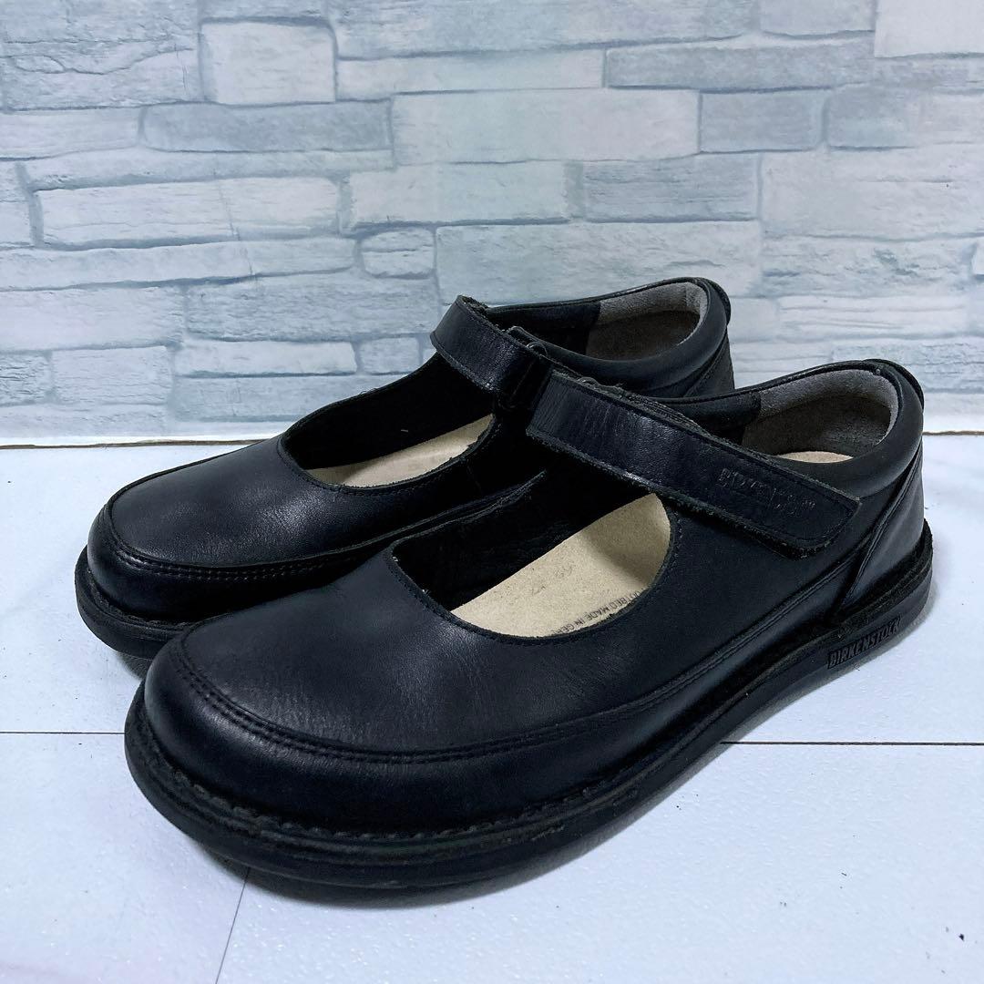 美品 ビルケンシュトック JUNE ストラップシューズ 24.5 本革 黒