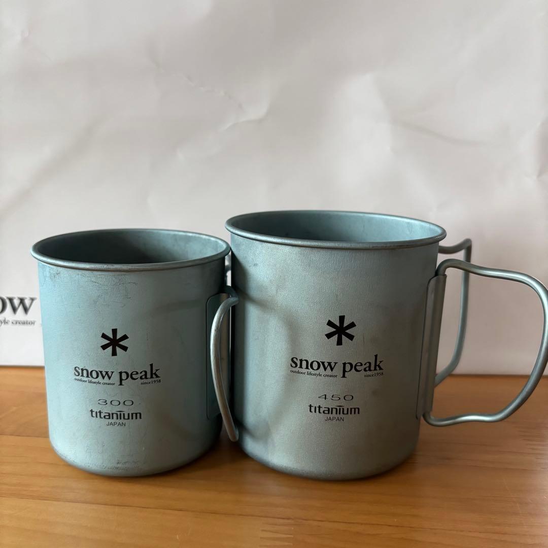 スノーピーク　 peak 限定チタン　マグ　非売品　2ヶ　空色