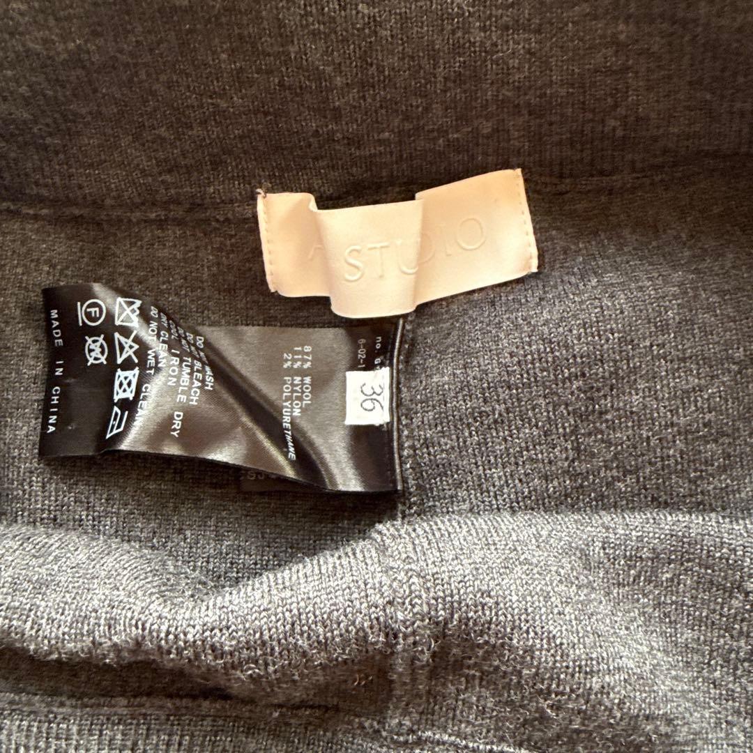 AP STUDIO　エーピーストゥディオ　スムージーニットパンツ　グレー