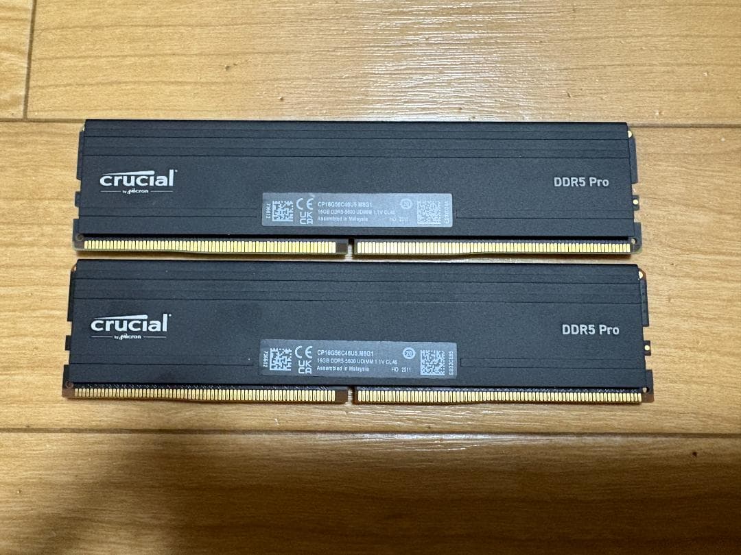 Crucial Pro DDR5-5600 32GB(16GB×2) 美品