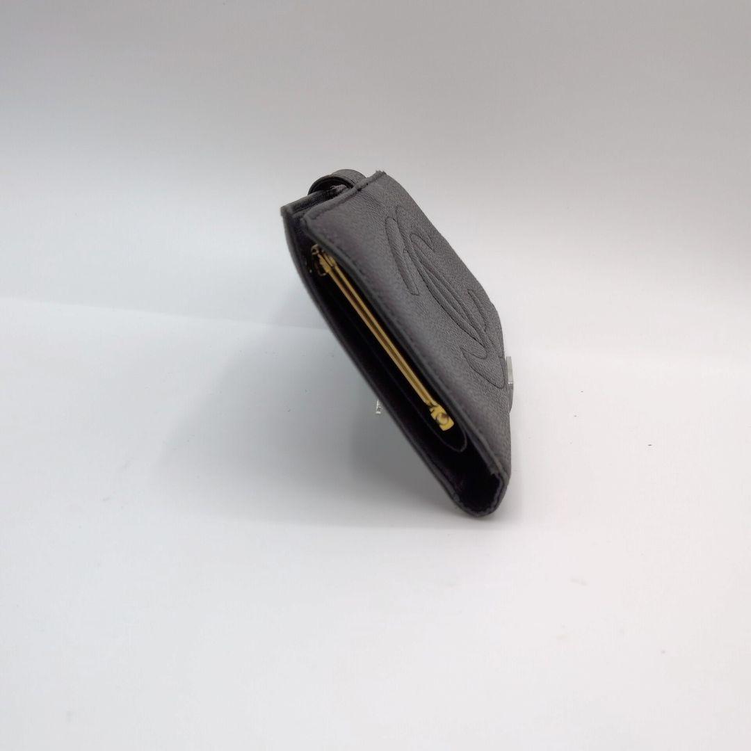 CHANEL シャネル ココマーク キャビアスキン 長財布 ラムスキン