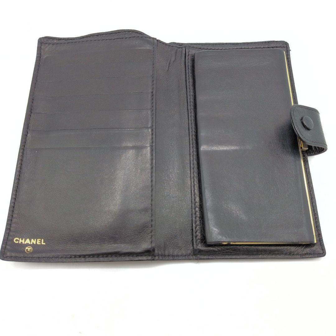 CHANEL シャネル ココマーク キャビアスキン 長財布 ラムスキン