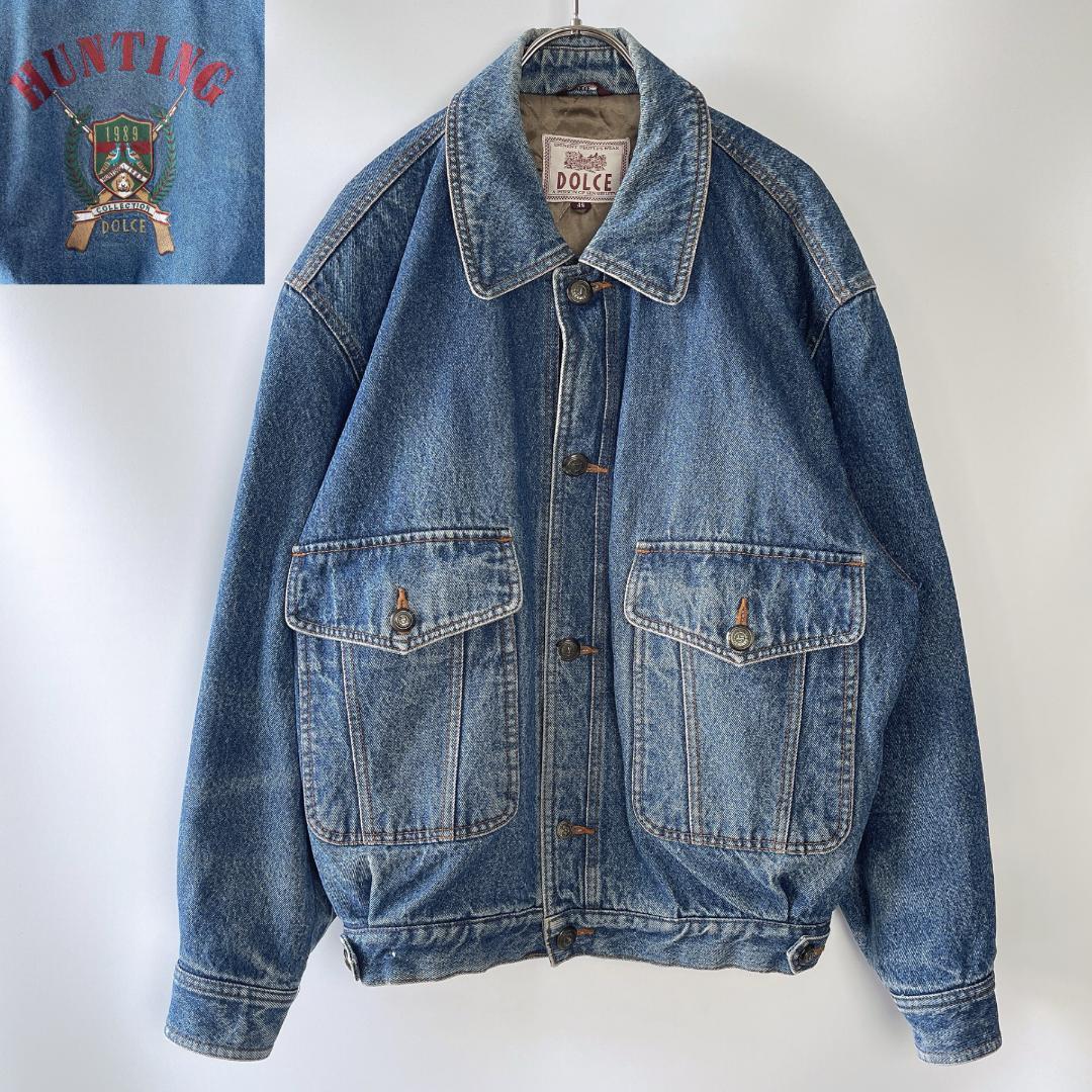vintage オーバーデニムブルゾンジャケット ドリズラーボックス型 アメカジ