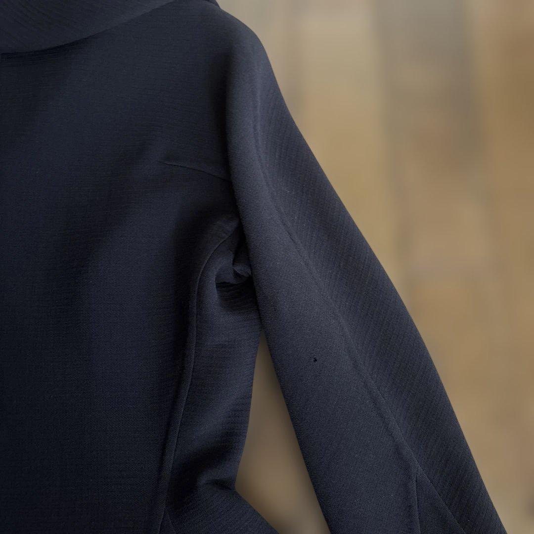 Yohji Yamamotoネイビー フレアスリーブ テーラードジャケット