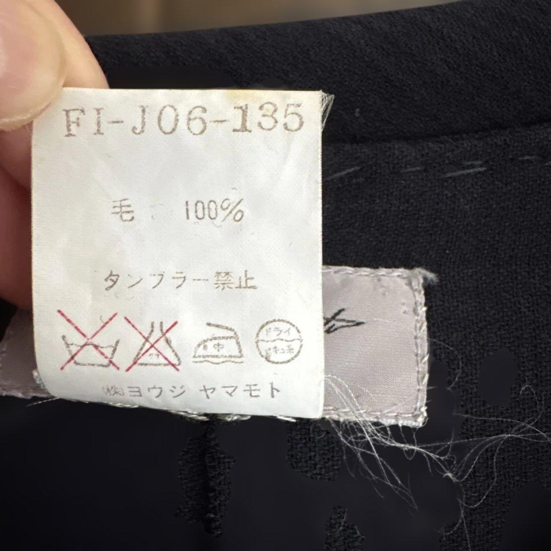 Yohji Yamamotoネイビー フレアスリーブ テーラードジャケット