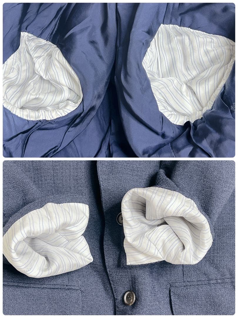 BEAMS F スーツ　セットアップ　ネイビー　日本製　ウール100%