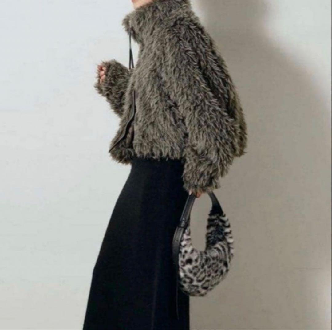 【新品・正規品】 ESICA ミックスシープファースタンドブルゾン