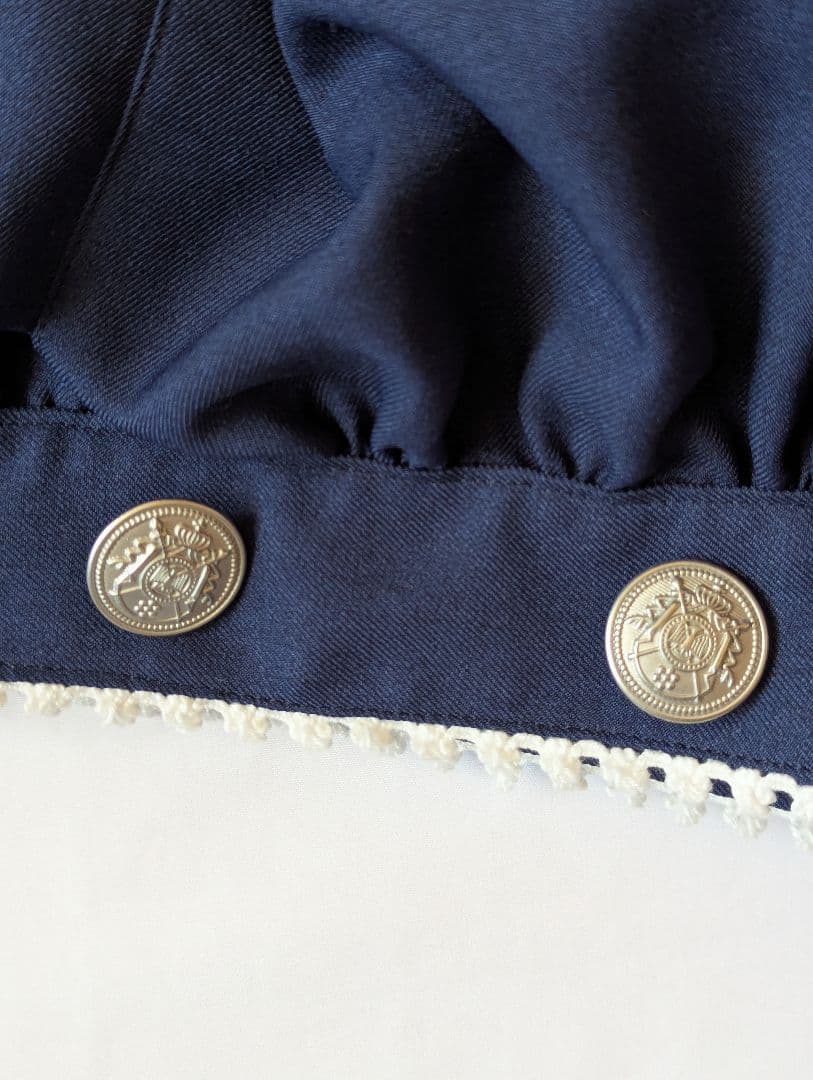 サイドフリルショートパンツ ネイビー