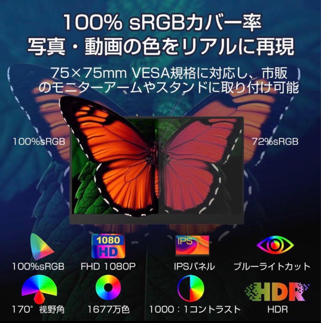 モバイルモニター 15.6インチ モバイルディスプレイ ブルーライトカット