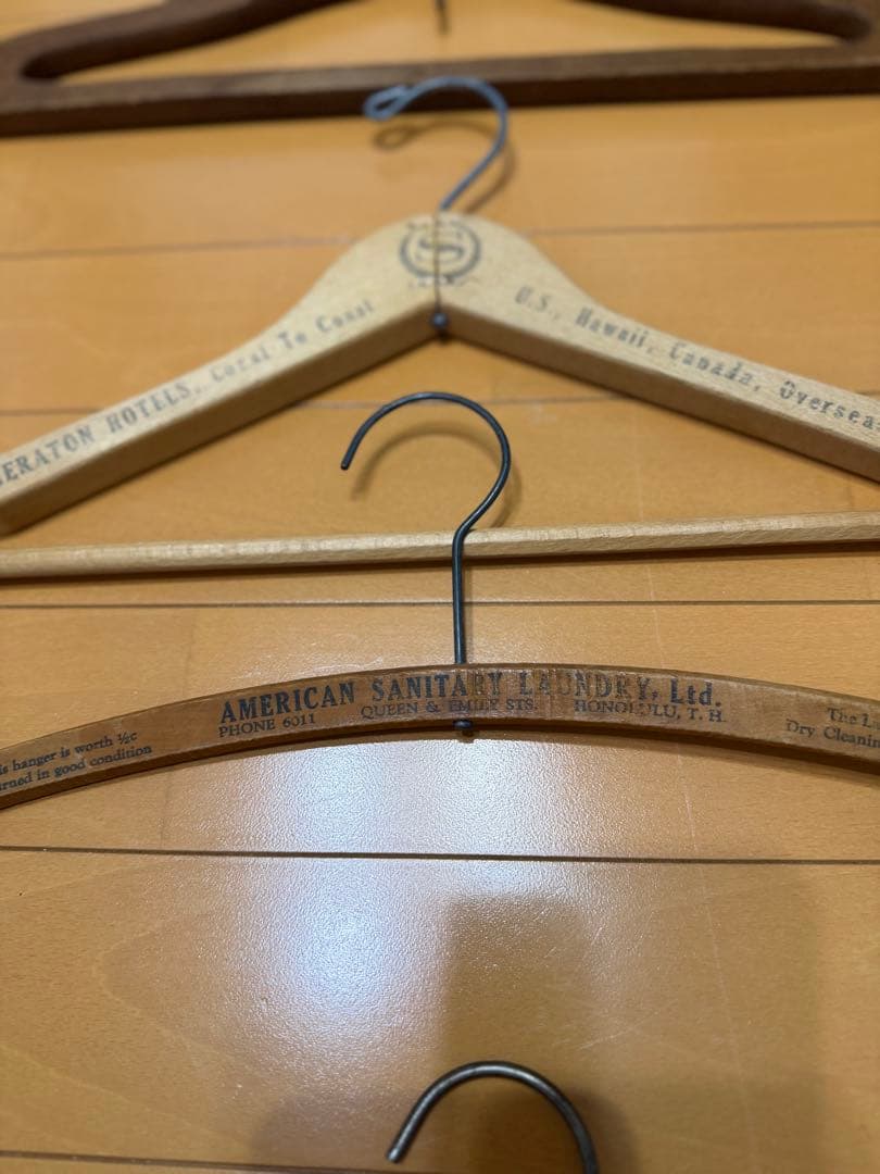 ビンテージ ハンガー 7本セット USA ウッドハンガー　アメリカ製