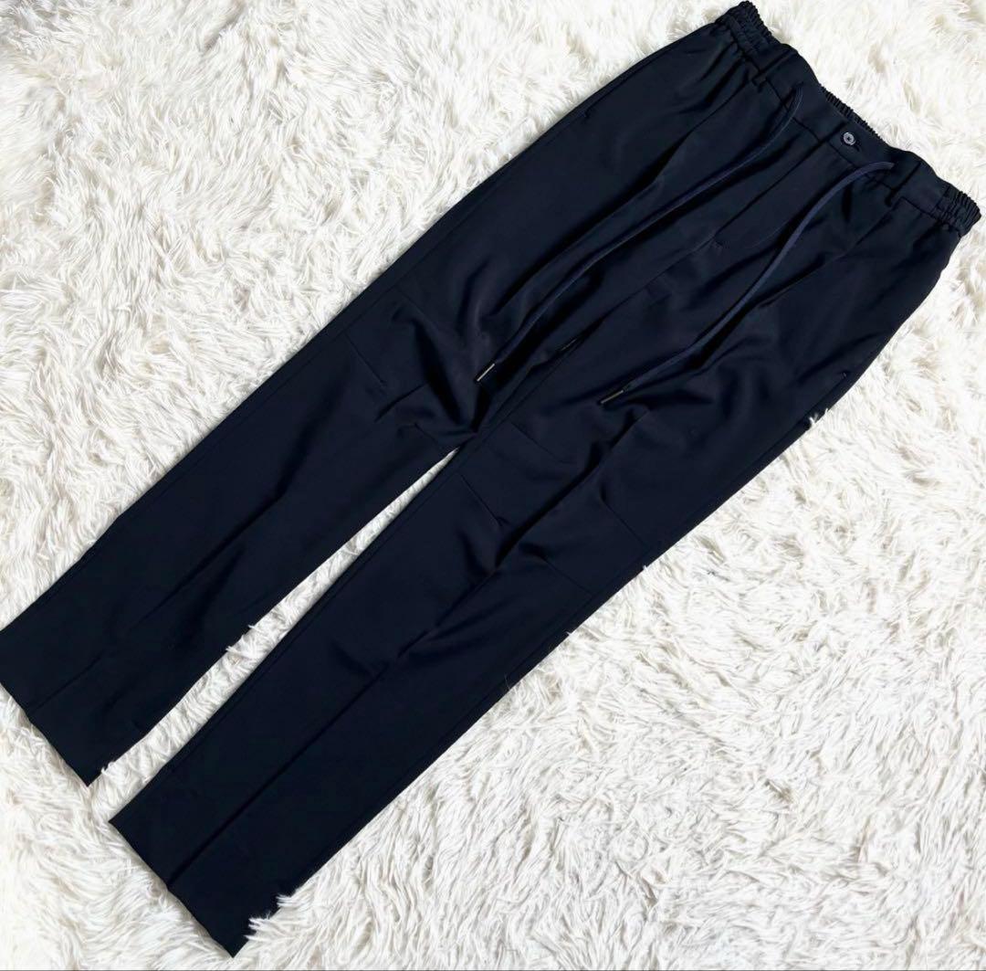 <美品>TAGLIATORE 新ロゴ reflect ネイビー ウールスーツ48