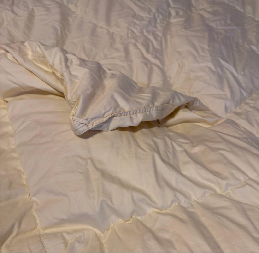 羽毛布団 セミダブル ホワイトグースダウン93% 二層立体キルト