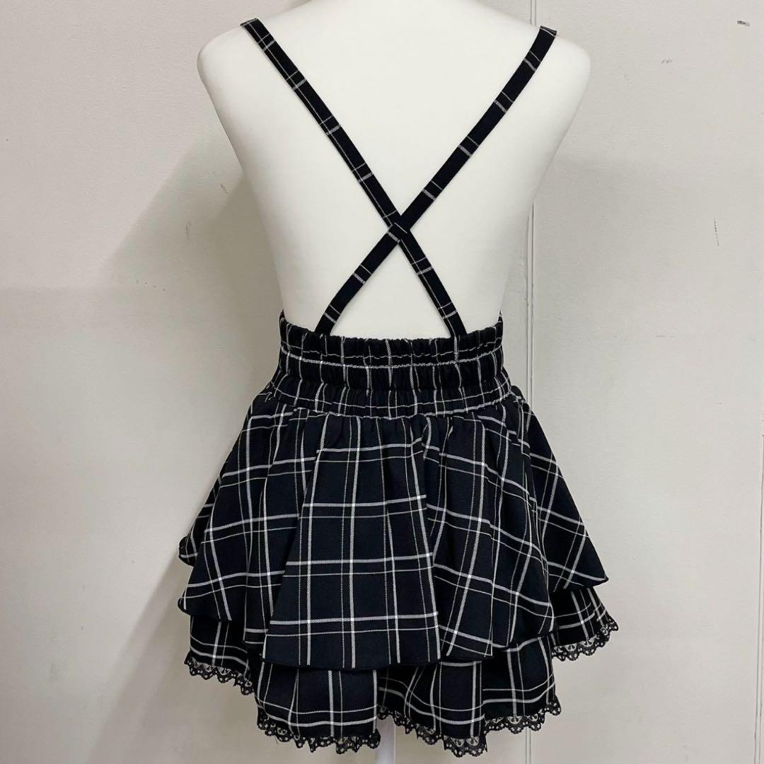 地雷 マーズ mars リボン ブラウス チェックスカパン セットアップ 十字架