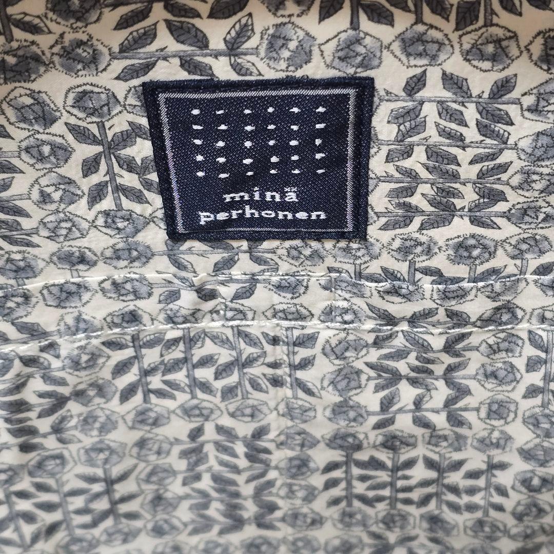 タグ付き ミナペルホネン マトカ バッグ タンバリン グレー ua9928