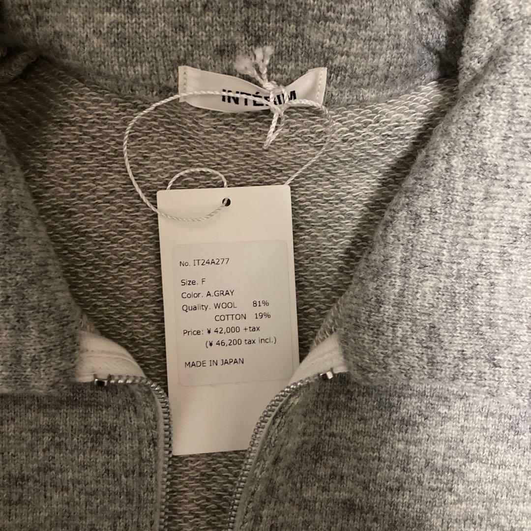 INTERIM ウール 50s ハーフジップ スウェット