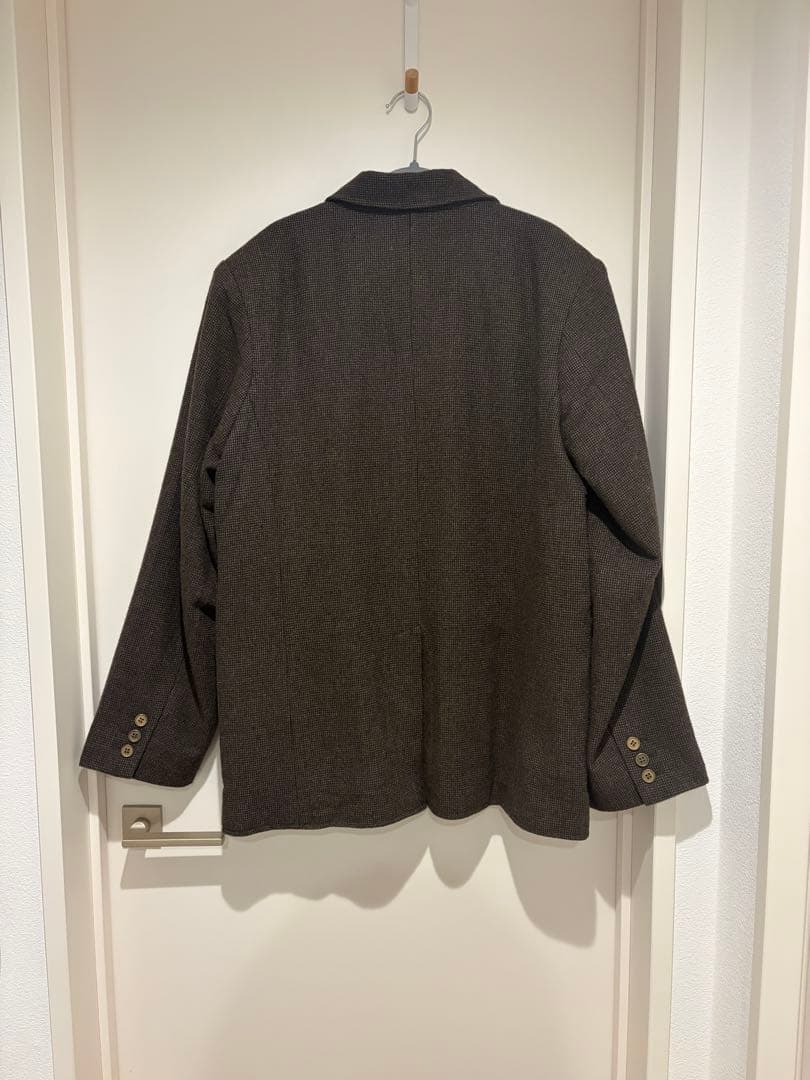 ウールミックス チェックジャケット TINA：JOJUN カーキ