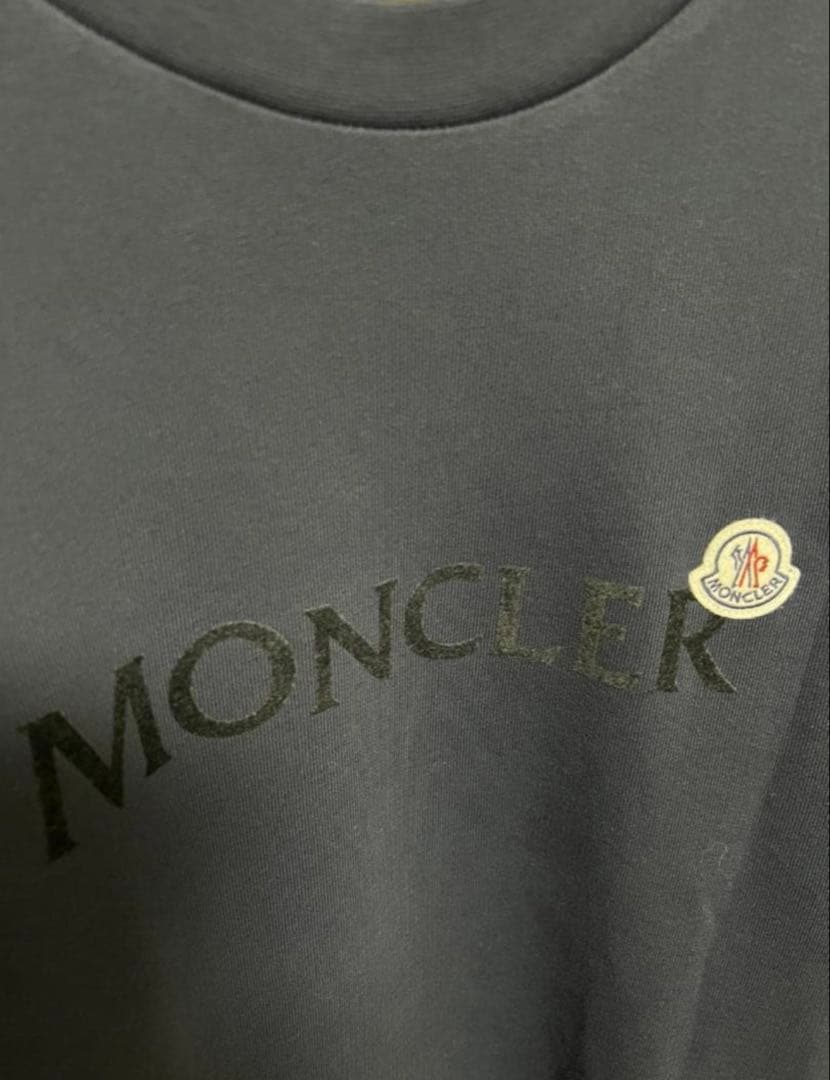 MONCLER ロゴパッチ スウェット ネイビー S