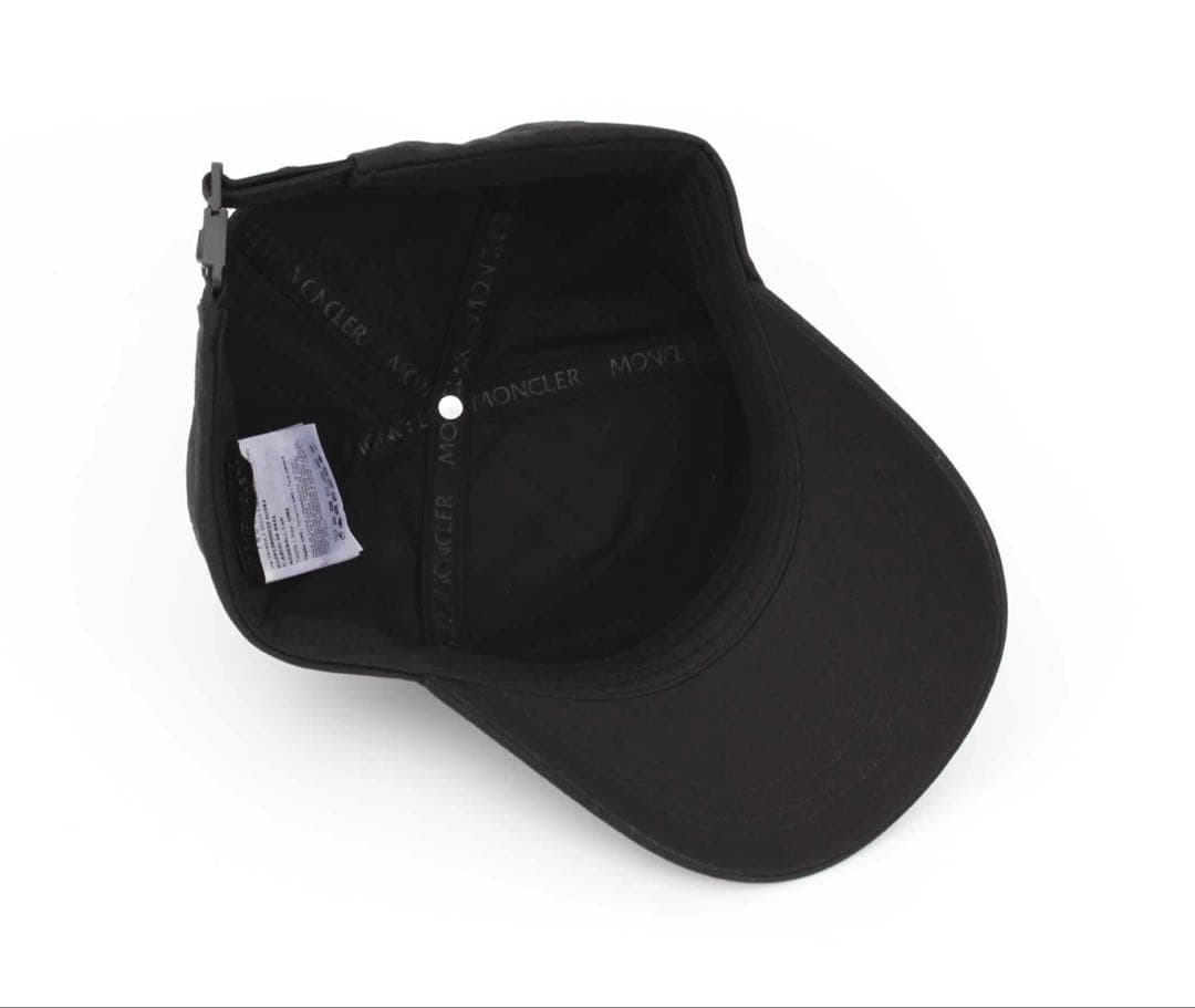 【新品未使用】MONCLER モンクレール ベースボール ロゴ キャップ 黒