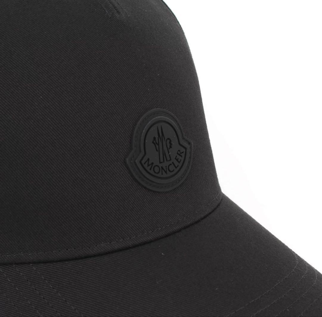 【新品未使用】MONCLER モンクレール ベースボール ロゴ キャップ 黒