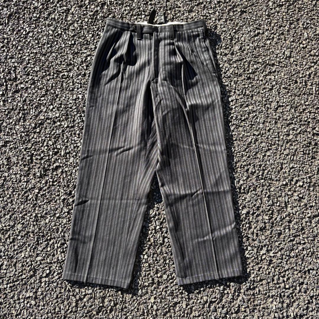 50s 60s ウール　ツータックストライプスラックス