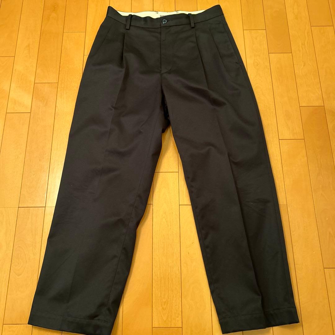 ワコマリア　DOUBLE PLEATED CHINO TROUSER ネイビー
