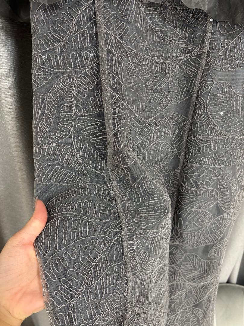 Leja「2WAYオフショルダーパフスリーブマーメイドワンピースロングドレス」