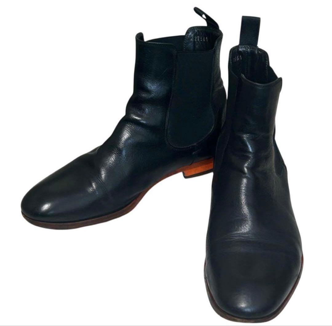 美品 ポールスミス レザーチェルシーブーツ ブラック24.5