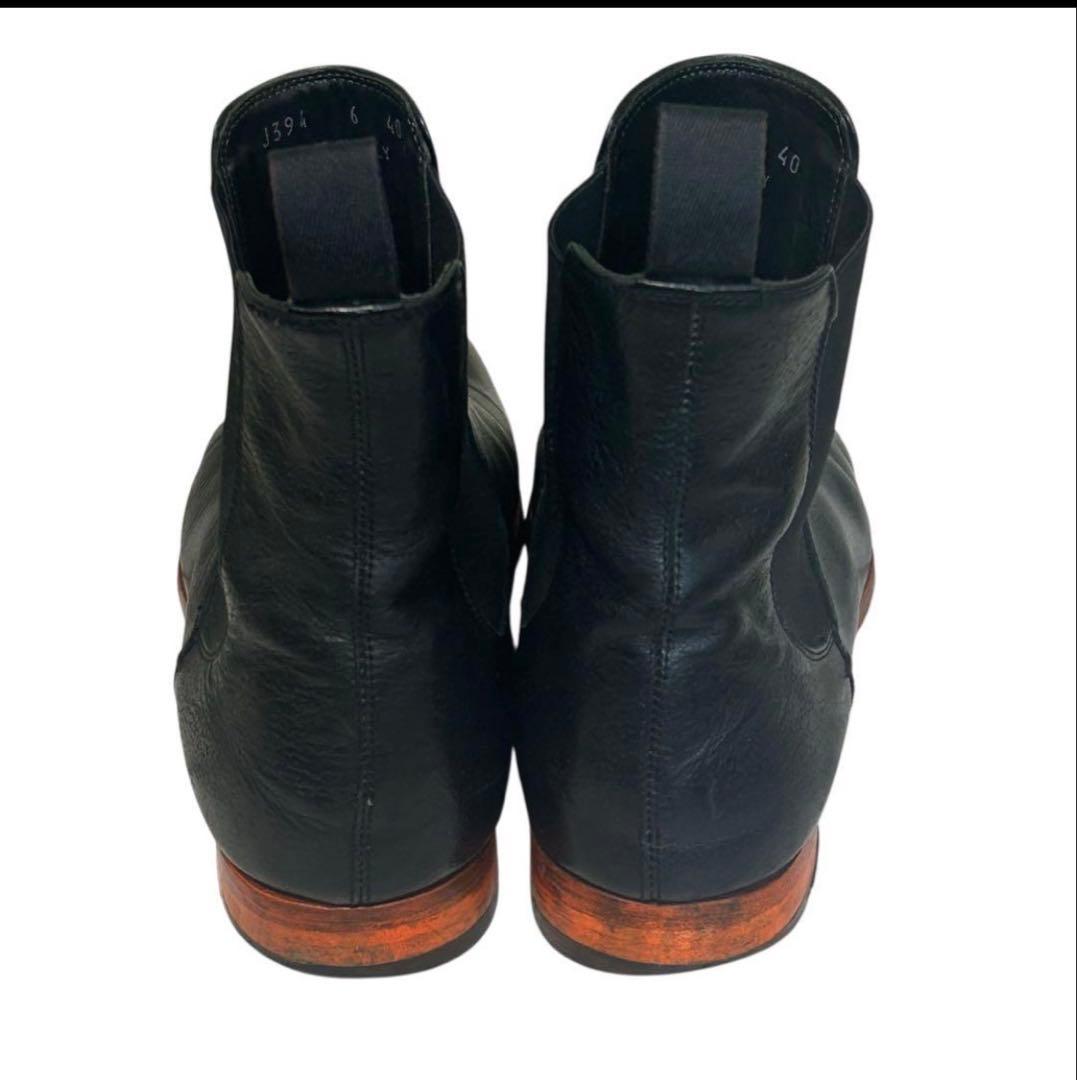 美品 ポールスミス レザーチェルシーブーツ ブラック24.5