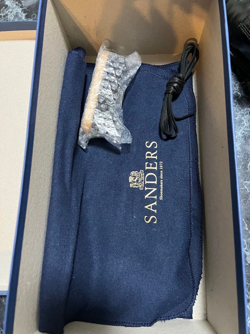 【美品】サンダース 1128Bミリタリーダービーシューズ BLACK 7H