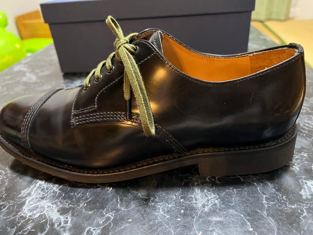 【美品】サンダース 1128Bミリタリーダービーシューズ BLACK 7H