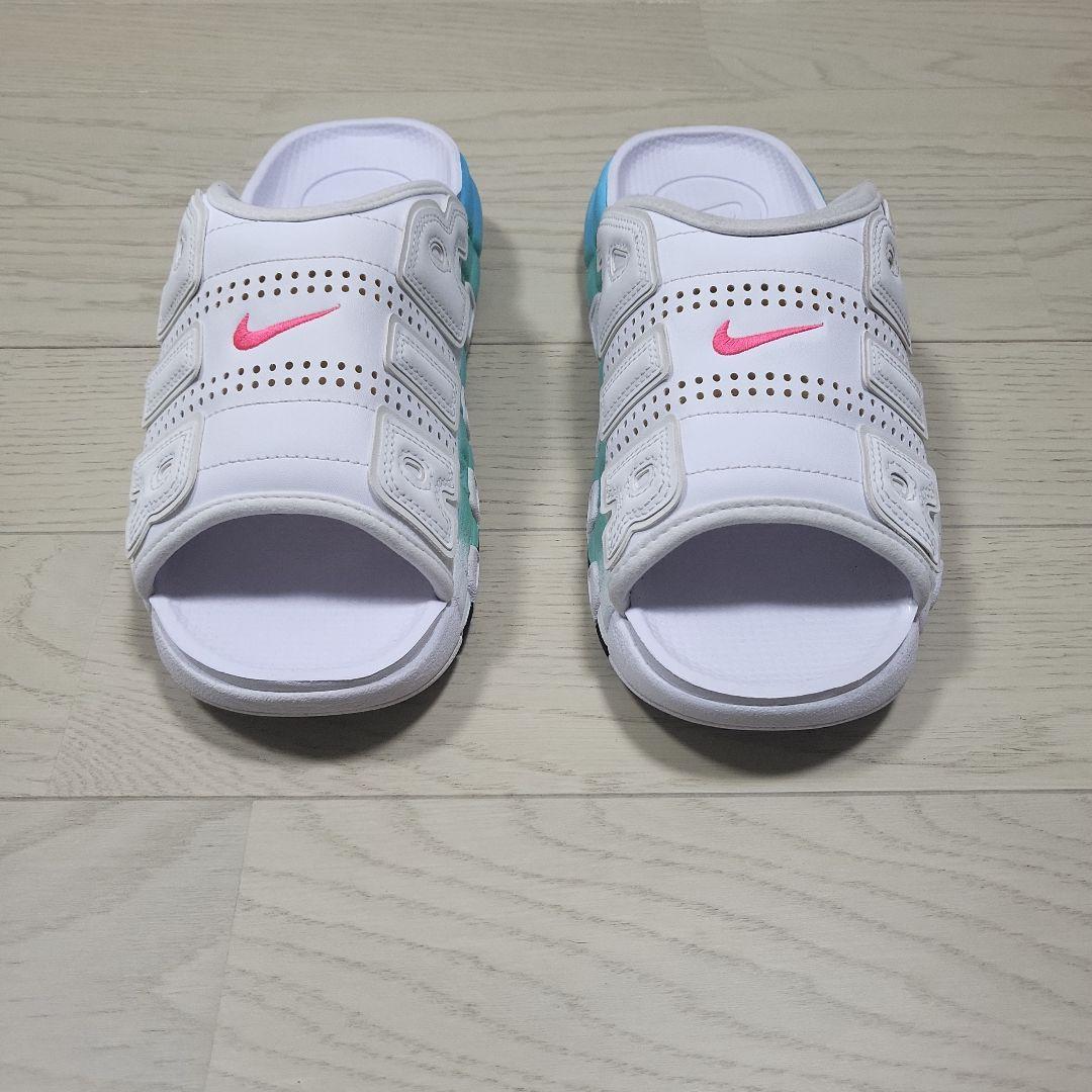 靴 27.0cm NikeAir More Uptempo Slide \"Aqua\"
