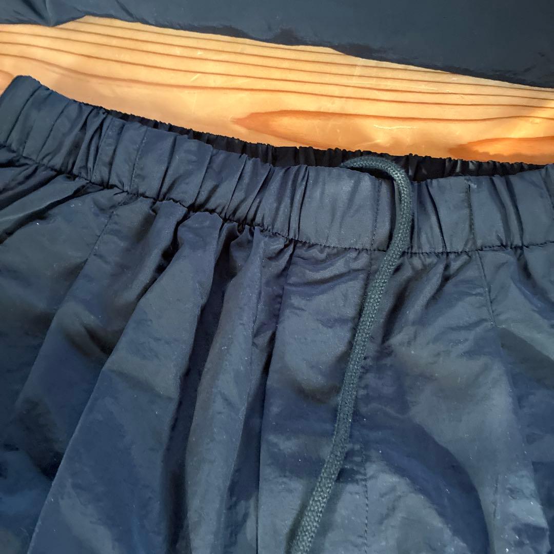 loose silhouette nylon shirt set up ブラック