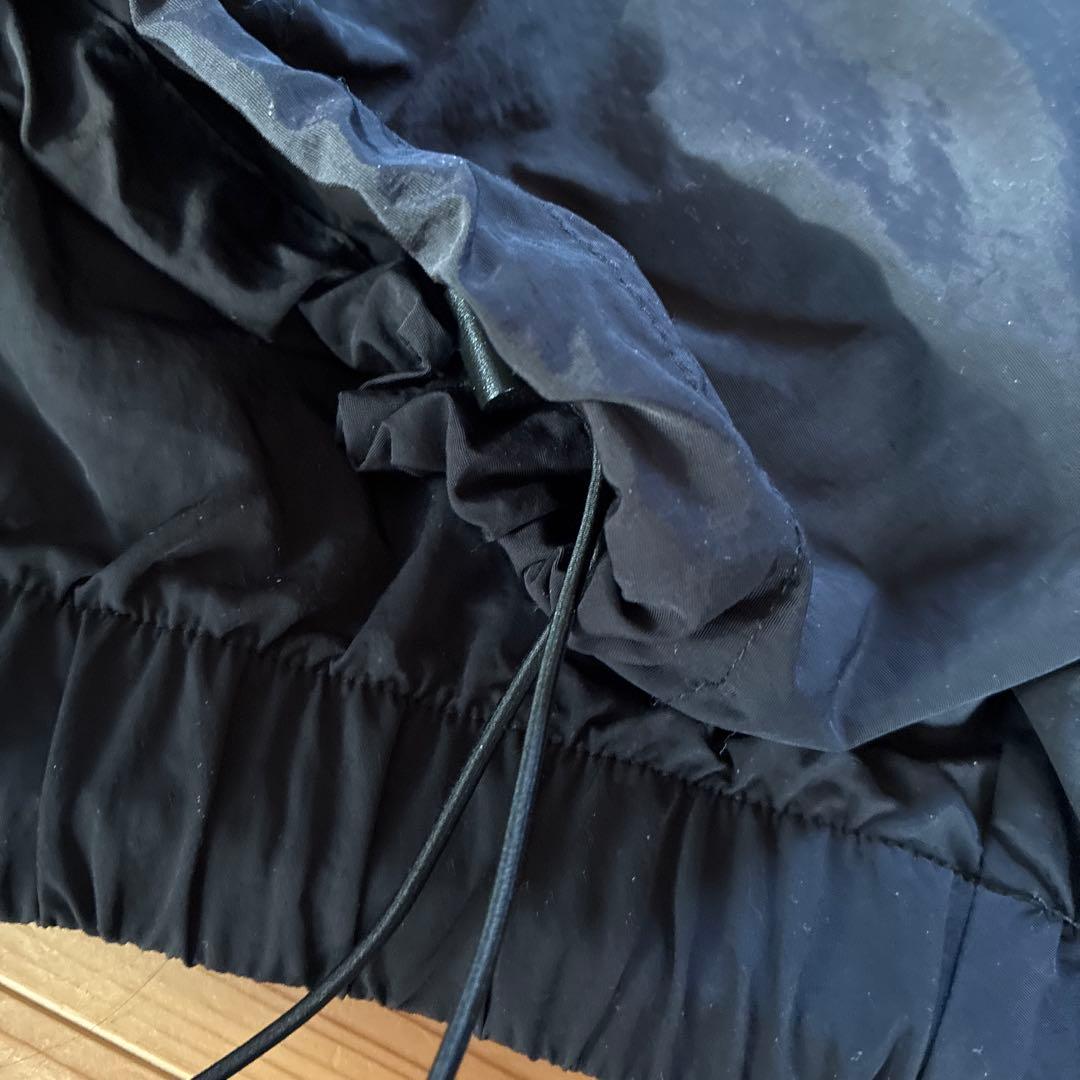 loose silhouette nylon shirt set up ブラック