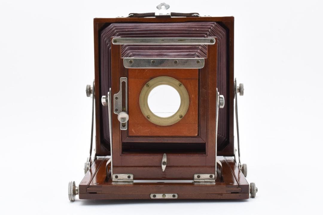 【希少な木製カメラ】ヤマザキ YAMAZAKI 大判カメラ ピントグラス付