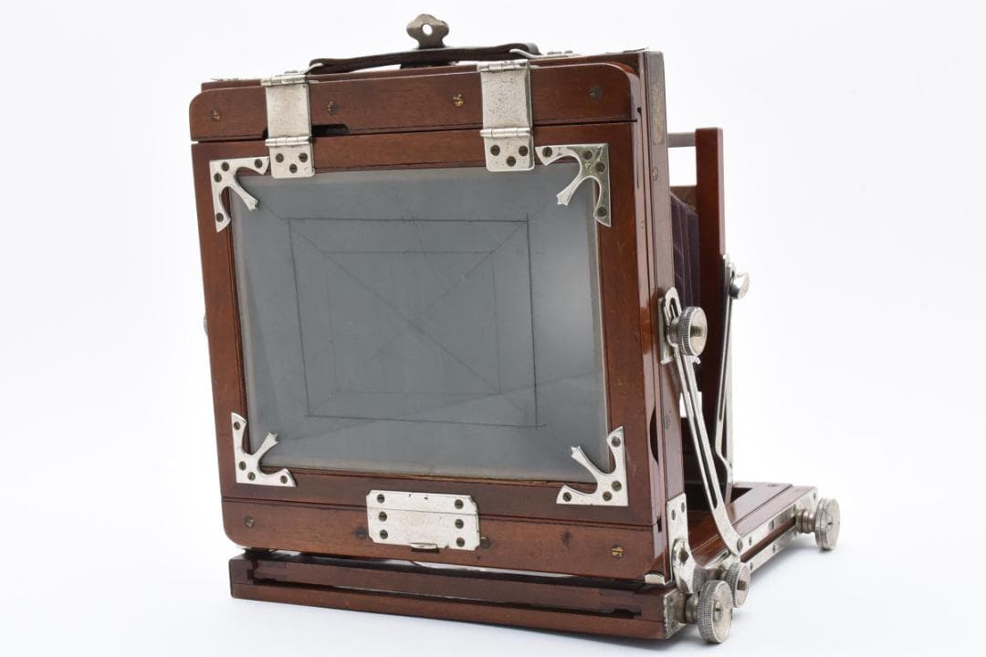 【希少な木製カメラ】ヤマザキ YAMAZAKI 大判カメラ ピントグラス付