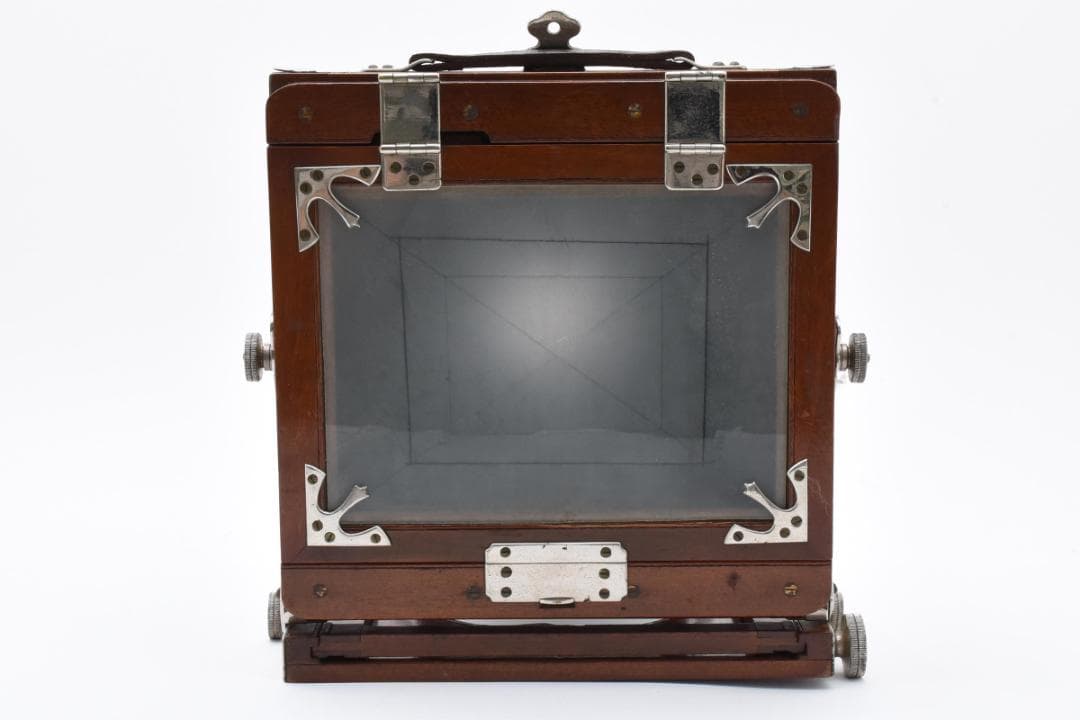 【希少な木製カメラ】ヤマザキ YAMAZAKI 大判カメラ ピントグラス付