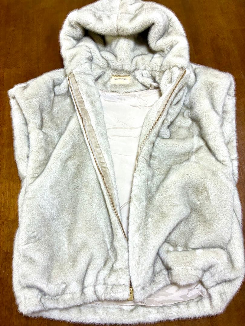 Curensology ミンクライクファー　ライトグレー新品未使用