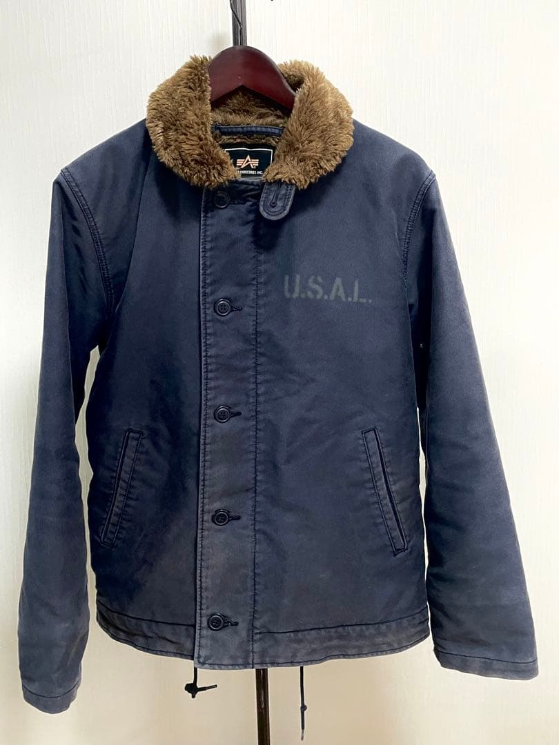 アルファ　N-1 デッキジャケット　ネイビー　Lサイズ　ALPHA