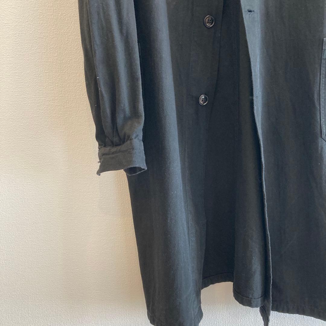 60s vintage ショップコート　アトリエコート　ヘリンボーン　ブラック