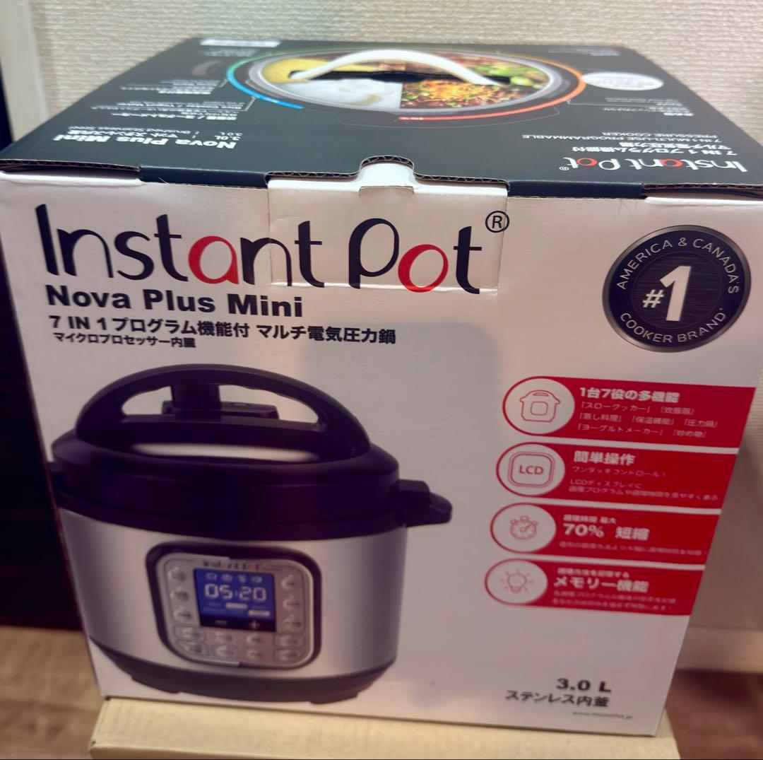 【新品】Instant Pot 電気圧力鍋 Nova Plus Mini 3L