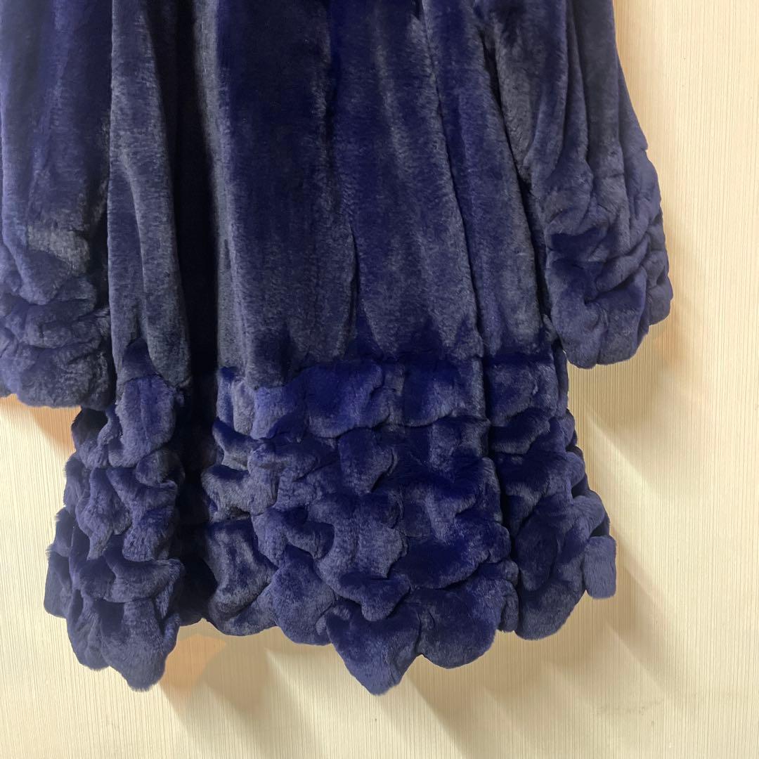 MG SABLE セーブルファーコート Lサイズ表記　紫 リアルファー