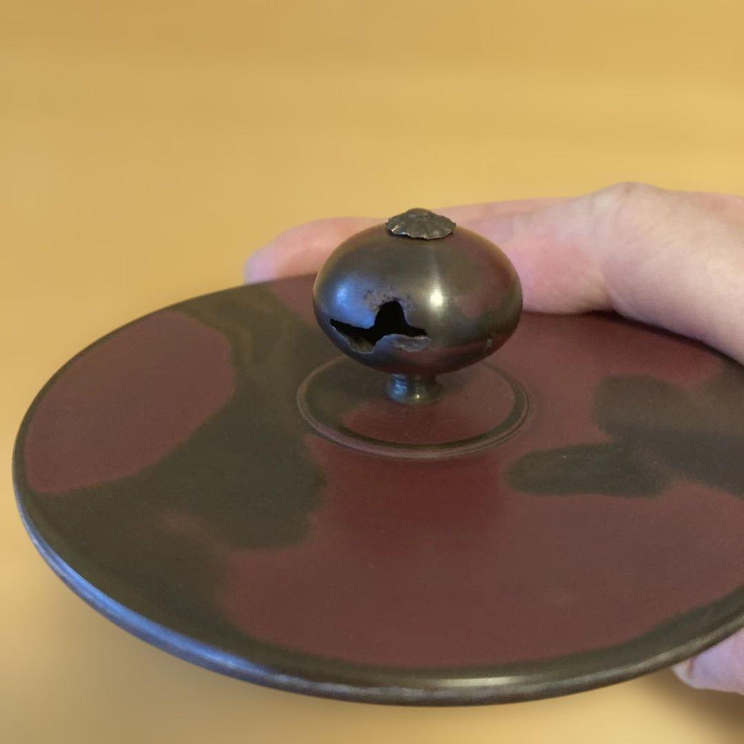 茶道具　龍文堂 あられ打　鉄瓶