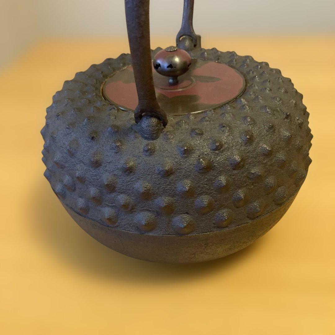 茶道具　龍文堂 あられ打　鉄瓶